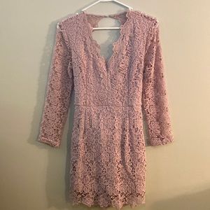 Open back lace dress